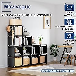 Mavivegue Book Shelf, 12 Cube Storage