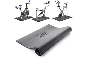Sunny Health & Fitness Non-Slip Home Gym Mat (Small) – Workout Floor Protection Foam Pad for Treadmill, Bike, Elliptical, Yog