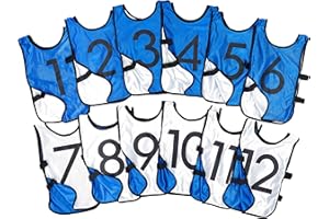 LVL10 SPORTS LVL10 Pro Sports Pinnies - Reversible Numbered Pinnies with Premium Fabric, Comfortable Fit and Fade-Resistant Print - 6 Pack