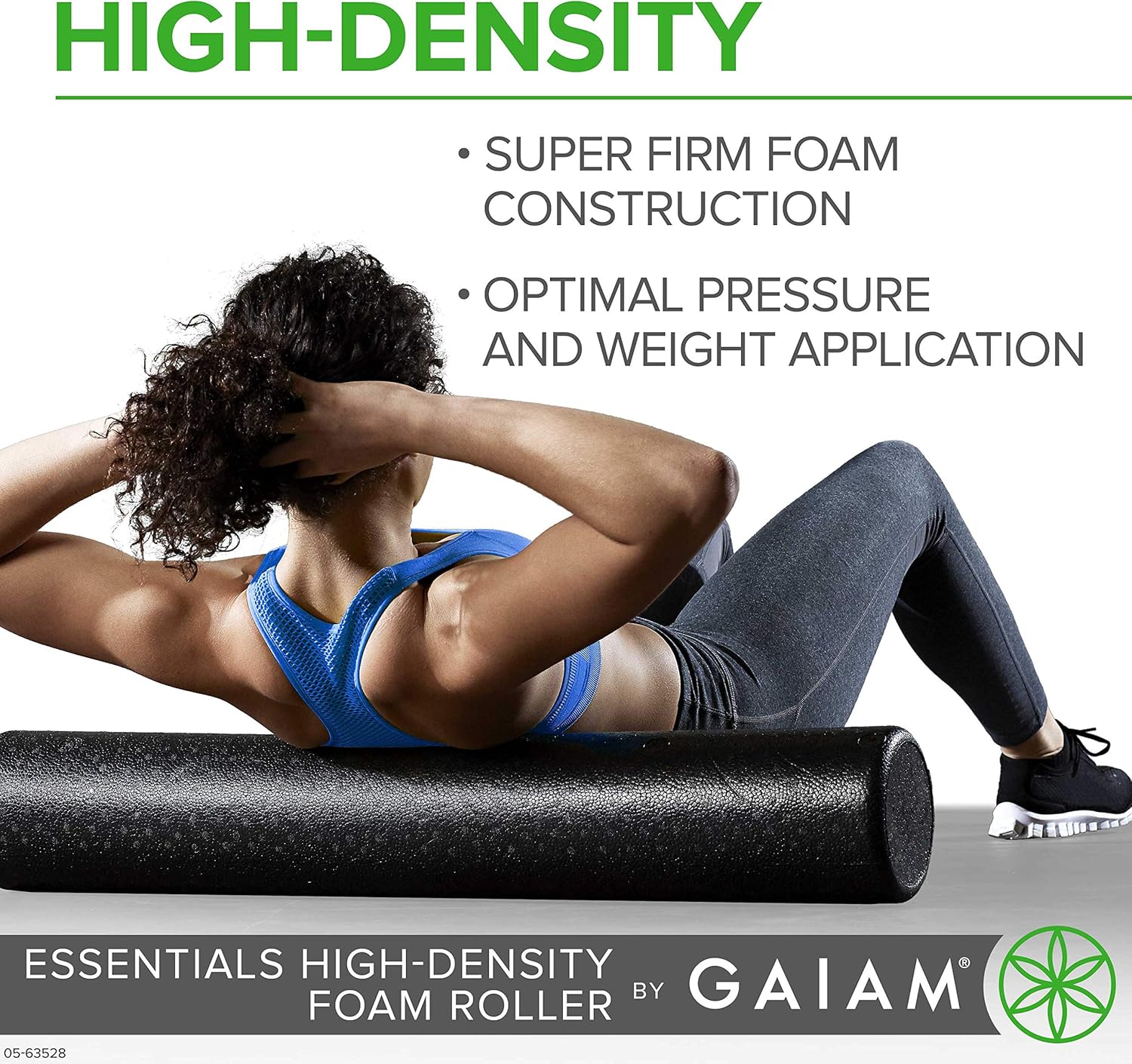 Gaiam Essentials Foam Roller, High Density Firm Deep Tissue Muscle Massager for Back Pain & Sore Muscles, 36 Inch, Black: Sports & Outdoors