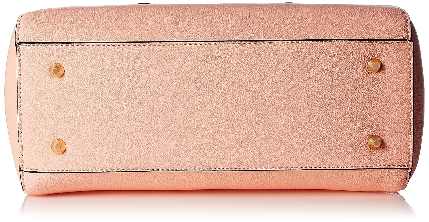 cathy london women's handbag, material- synthethic leather, colour- peach