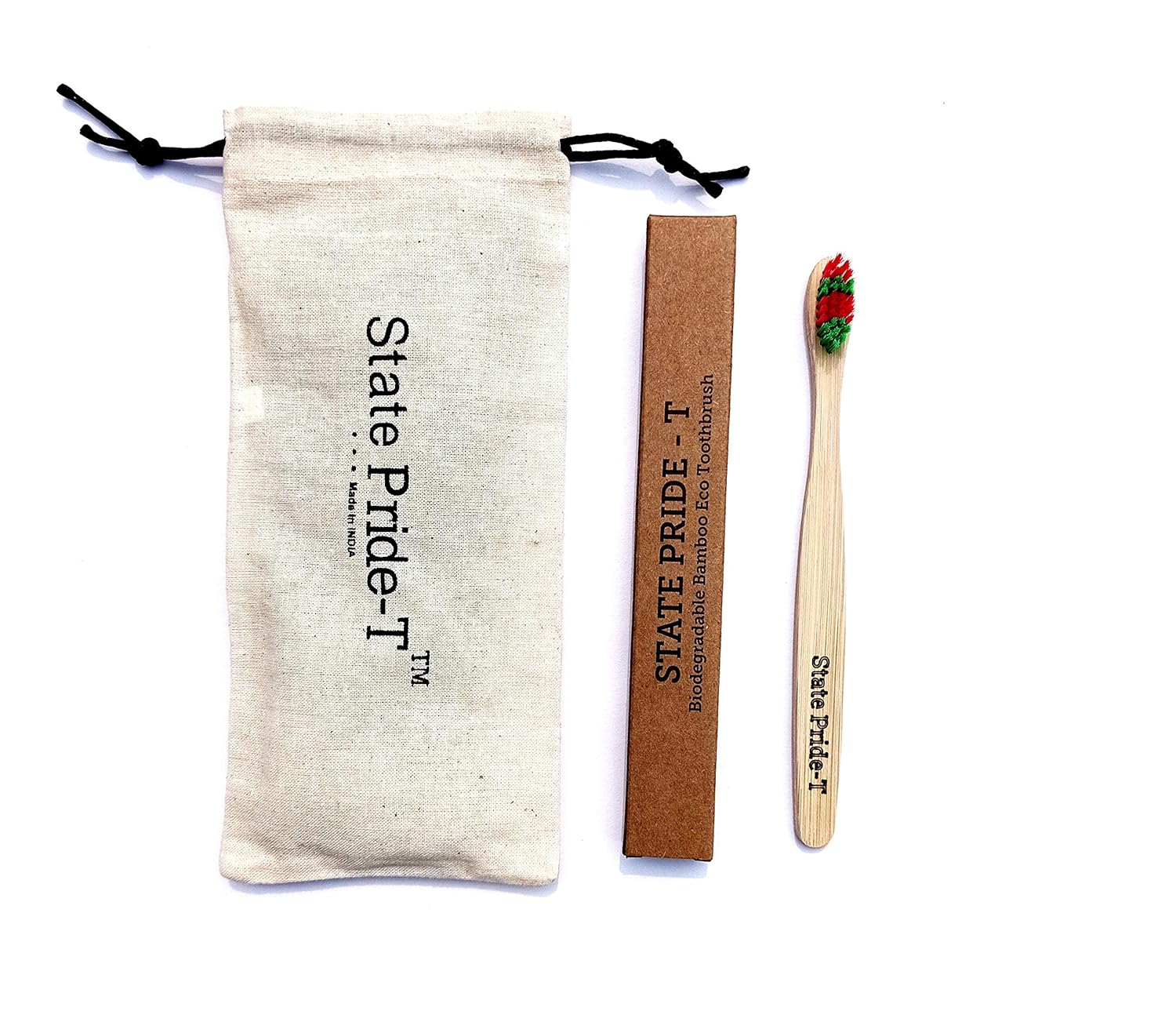 Bamboo biodegradable Toothbrush with pouch