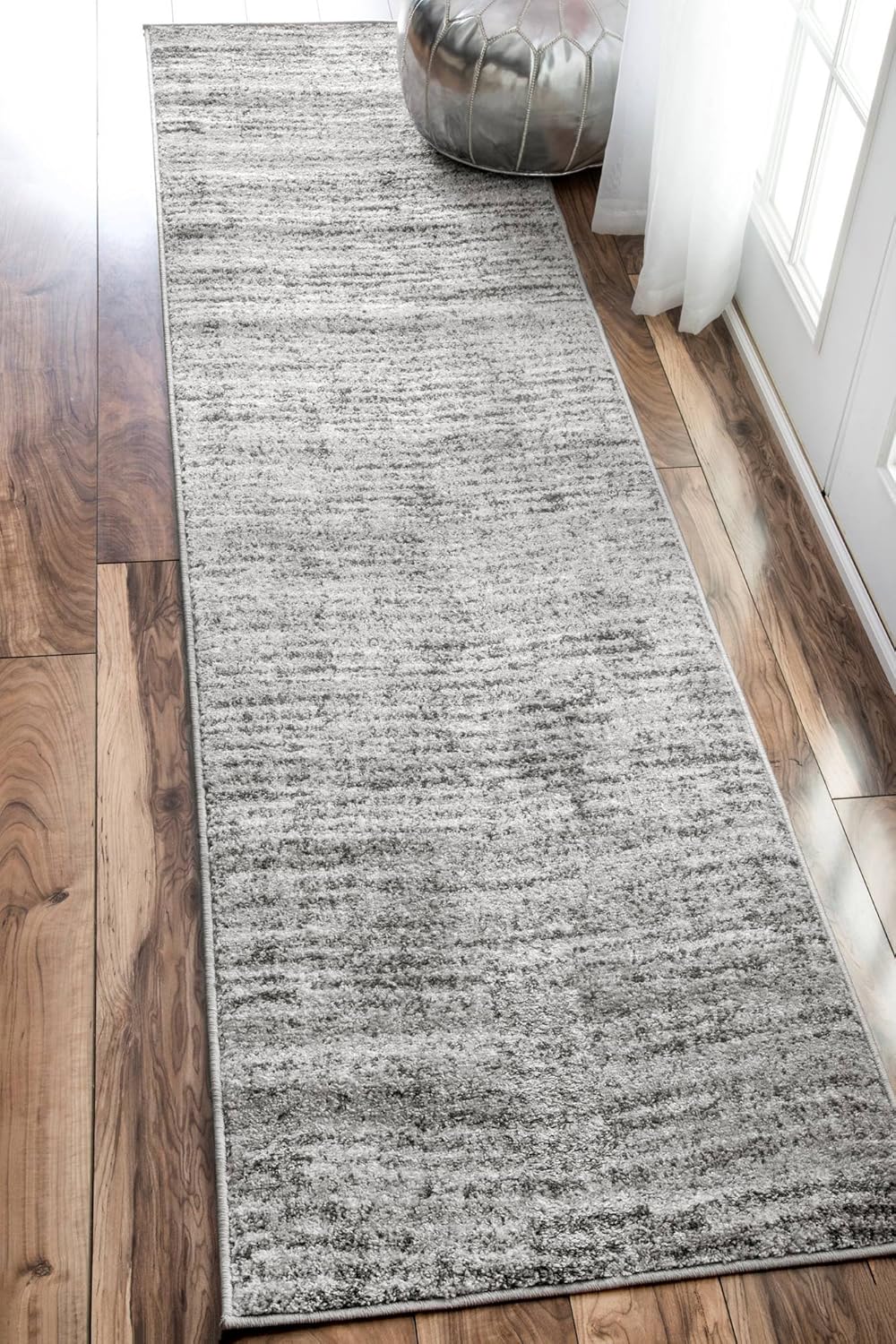 nuLOOM 200BDSM01A-208 Ripple Contemporary Sherill Runner Rug, 2' 5" x 9' 5", Grey, 5" 5", Gray