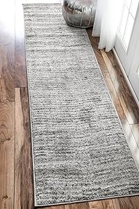 nuLOOM 200BDSM01A-208 Ripple Contemporary Sherill Runner Rug, 2' 5" x 9' 5", Grey, 5" 5", Gray
