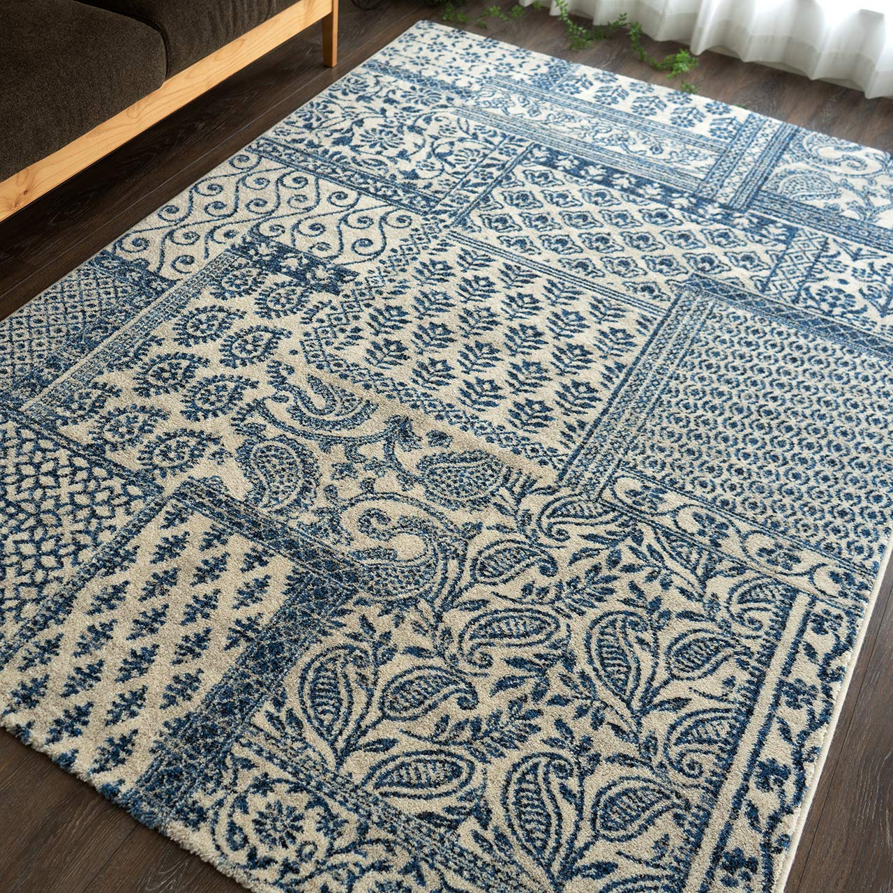 人気を誇る Cm 0x250 ナシク カーペット ラグ 高級 ボタニカル 花柄 ペイズリー 3畳 Cm ラグ 約3畳大 0x250 ブルー B07ndrfs A ホットカーペットカバー 床暖房 ベルギー製 ウィルトン織 ブルー ラグカーペット App Acuteart Com