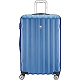 DELSEY Paris Helium Aero Hardside Expandable Luggage with Spinner Wheels, Blue Textured, Checked-Large 29 Inch
