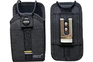 Agoz Radio Holster Case For Arcshell AR-5,AR-6, BaoFeng UV-5R,Midland GXT1000VP4, Unication G4 G5,Retevis RT22 RT22S Two Way Radio Walkie Talkie Pouch Holder,Duty Belt Metal Clip Loop,Card Slot (Snap)