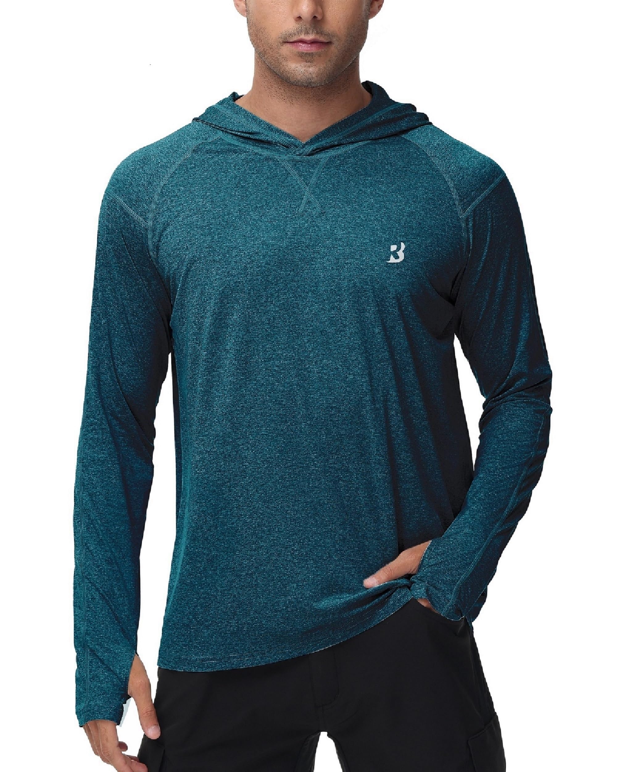 Mens UPF 50+ Fishing Swim Shirt - Long Sleeve Sun