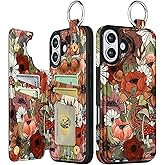 Shorogyt Compatible with iPhone 17 Wallet Case with Card Holder - Cute Flower Mushroom Design Kickstand for Magnetic Clasp Back Flip Folio Leather Phone Covers for Women Men Girls