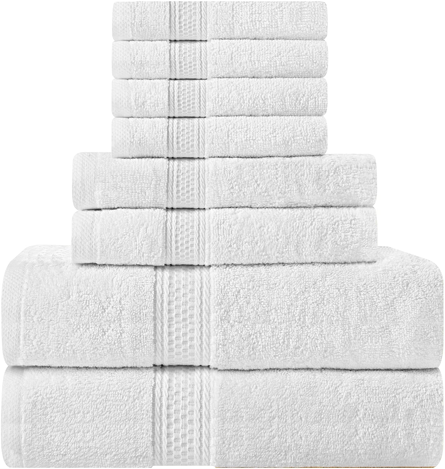 Towel Set 8 Piece Set 2 Bath Towel 2 Hand Towel 4 Washcloth Lot Utopia