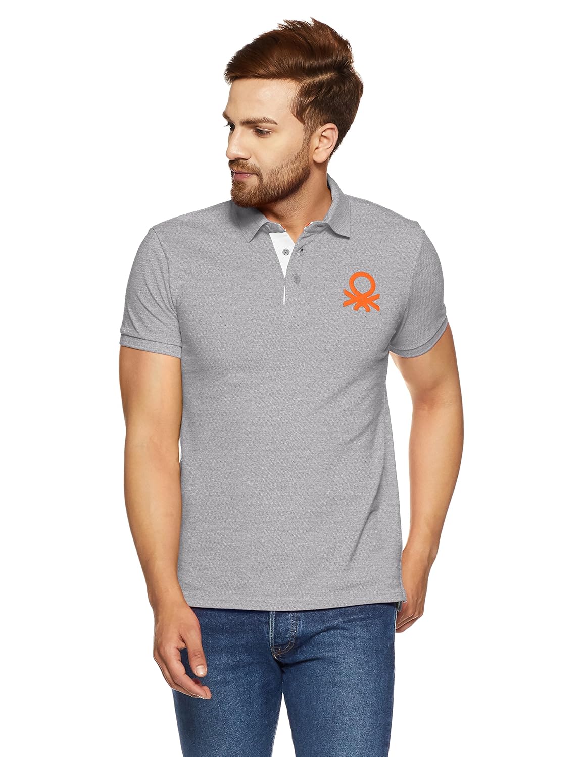 united colors of benetton men's solid regular fit cotton polo