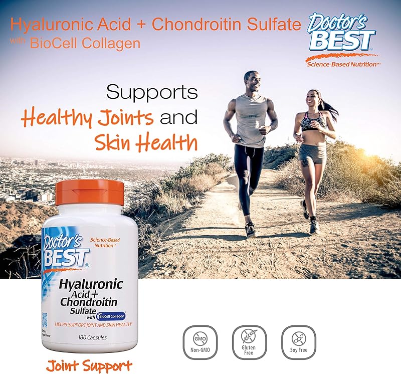 Doctor's Best 多特倍斯 硫酸软骨素透明酸质胶囊 180粒 4.2折.43 海淘转运到手约￥172 S&S订购可再优惠5%