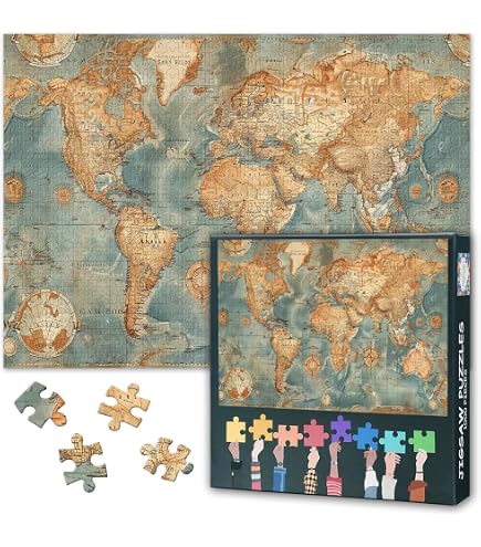Amazon.com: EuroGraphics Antique Map of The World Jigsaw Puzzle