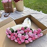 Harfirbe Pink Rose Floral Throw Blanket Finished Product for Mom, Friends, Lover,Wedding,Birthday Gift Blanket 51in