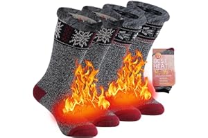 Sunew Warm Thermal Socks, Unisex Thick Insulated Heated Winter Heavy Crew Socks