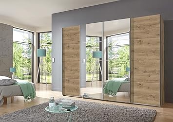 Slumberhaus German Brussels Rustic Oak Bedroom 313cm Sliding