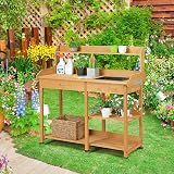 Yaheetech Garden Potting Table Wood Potting Bench with Removable Sink view 2