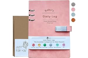 PARXARA Baby Daily Log Book for New Parents - 2025 Essential Feeding Companion for Both Single and Twins Track Feeding, Sleeping, Diaper Changes- Gift For New Parents Nanny - Infant Journal notebook for Baby Shower- A5 Pink