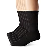 Hanes Men's ComfortBlend 6-Pack Lightweight Casual Assorted Crew Socks