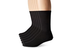 Hanes Men's ComfortBlend 6-Pack Lightweight Casual Assorted Crew Socks