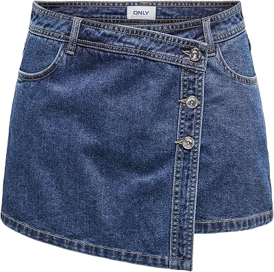 Gonna ONLLESLY Skort, Blu Scuro Denim, M