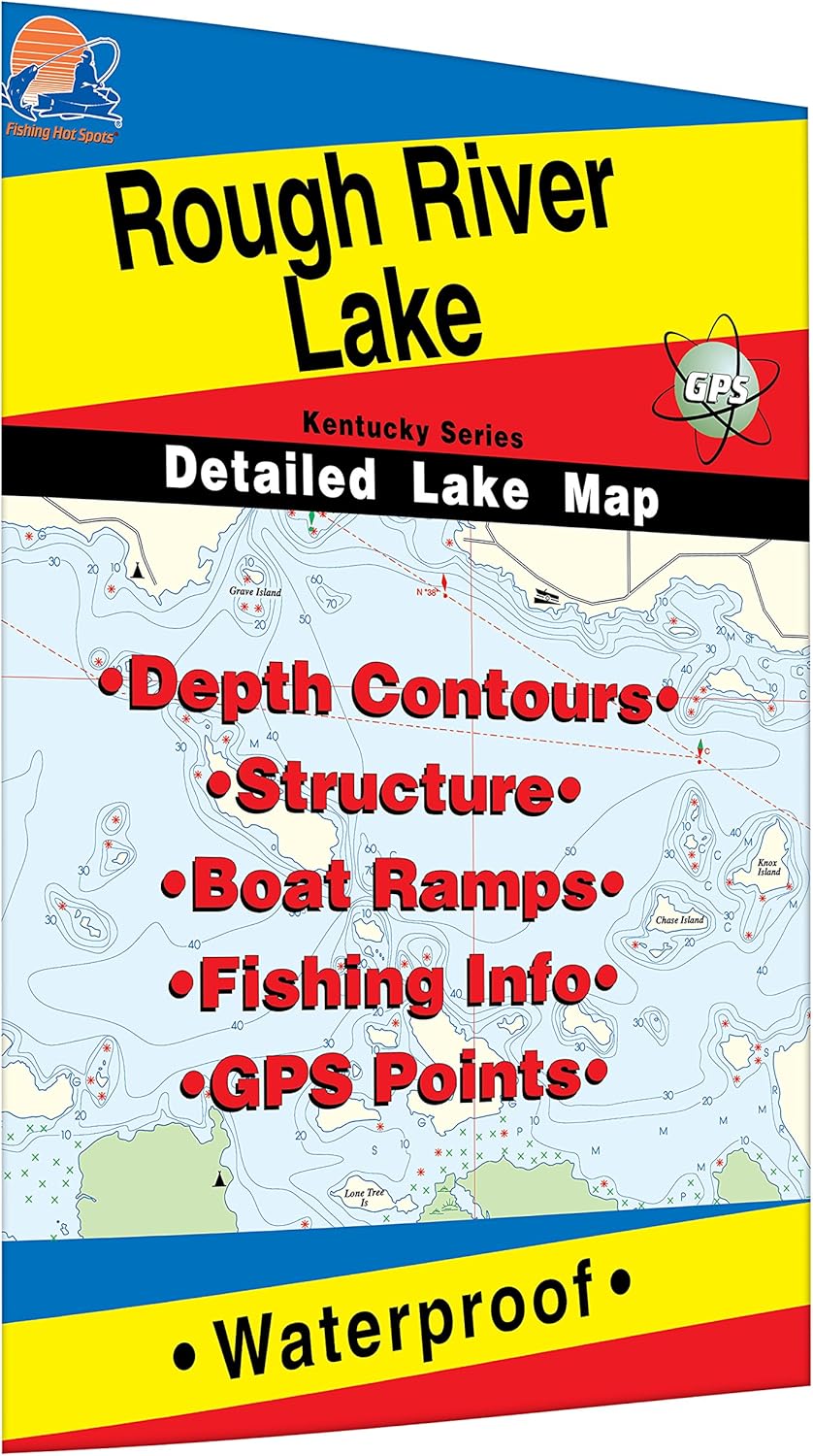 Rough River Lake Fishing Map Sports & Outdoors