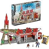 MEGA Fallout Action Figures Building Toys, Red Rocket Truck Stop with 824 Pieces, 2 Poseable Characters and Accessories, for 