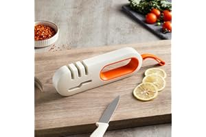 Multi-functional 4-in-1 Kitchen Knife Sharpener 4 Stage Knife Scissor Sharpener: Anti - Slip for Kitchen, Sharpens Knives & S