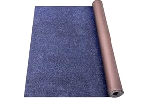 Grefinity Marine Carpet,6 FT x 14 FT Deep Blue Indoor Outdoor Carpet 0.2" Thick Boat Carpet with Water-Proof TPE Backing, Non