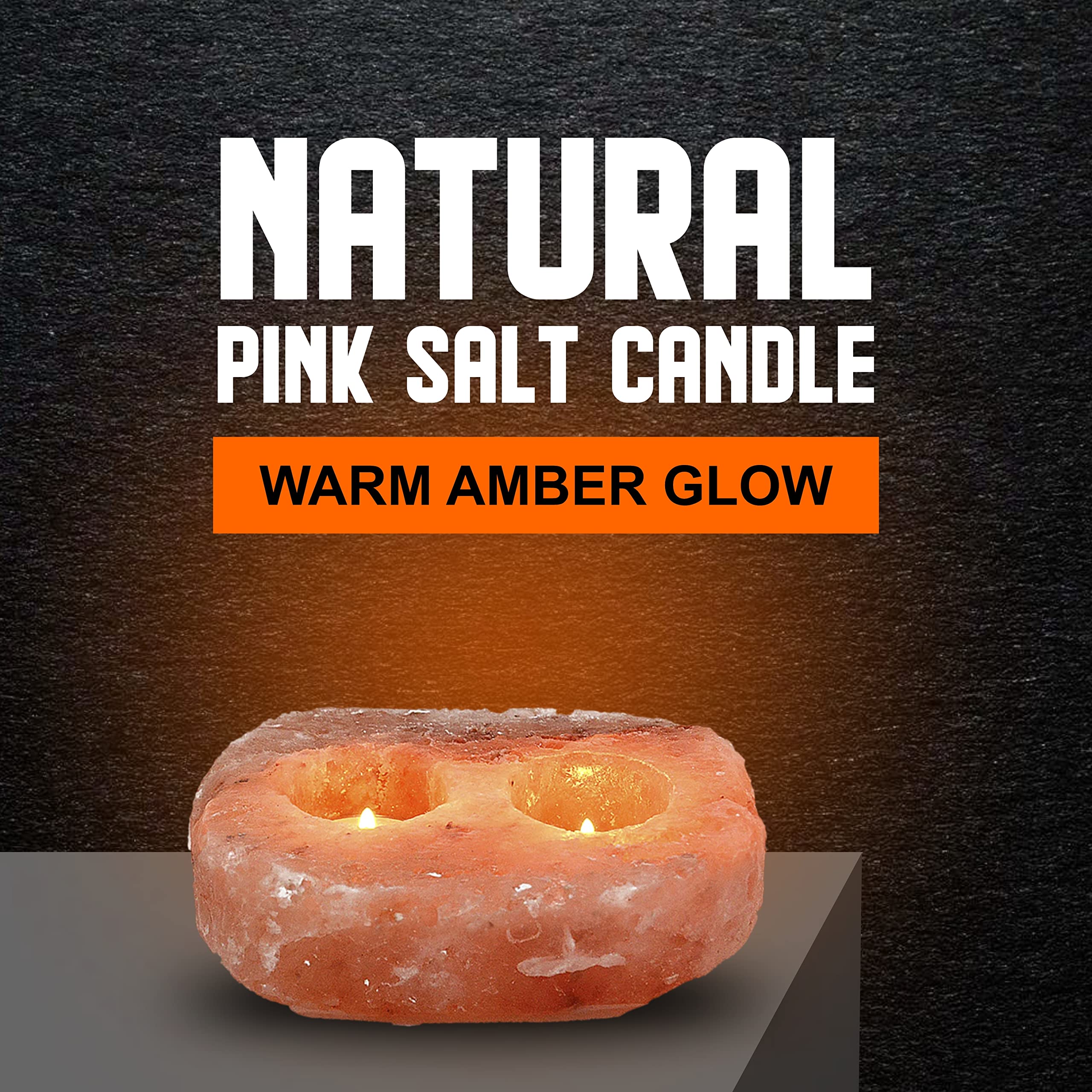 2x Himalayan Salt Lamp Tea Light Candle Holder, Natural Pink Tea Light Candle Holders, Himalayan Pink Salt Tealight Candle,Tealight Candle Set Aromatherapy Candle for Meditation Accessories