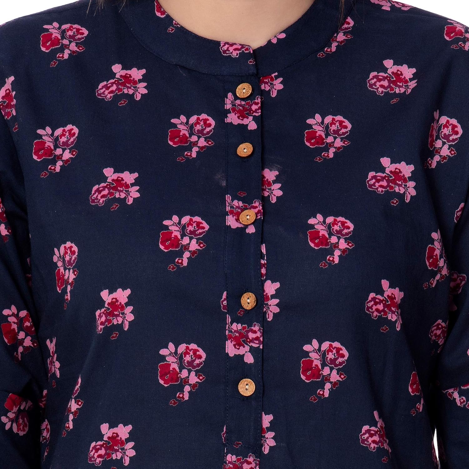 arayna women's straight cotton printed party wear kurti