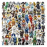 120pcs Cartoon Ninja Stickers for Kids, Vinyl