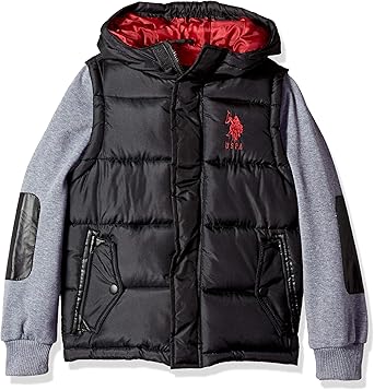 polo vest jacket with hood