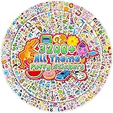 3200+ Stickers for Kids, 3D Puffy Sticker, 64 Different Sheets, Cute Animals Stickers for Boys Girls Teachers, Classroom Rewa