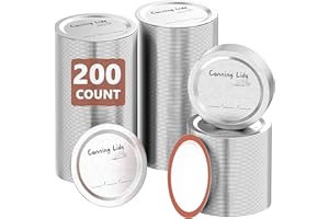 200 PCS Thickened Mason Jar Lids, 70MM Regular Mouth Lids for Ball & Kerr Jars, Split-Type Canning Lids With Silicone Seals, 