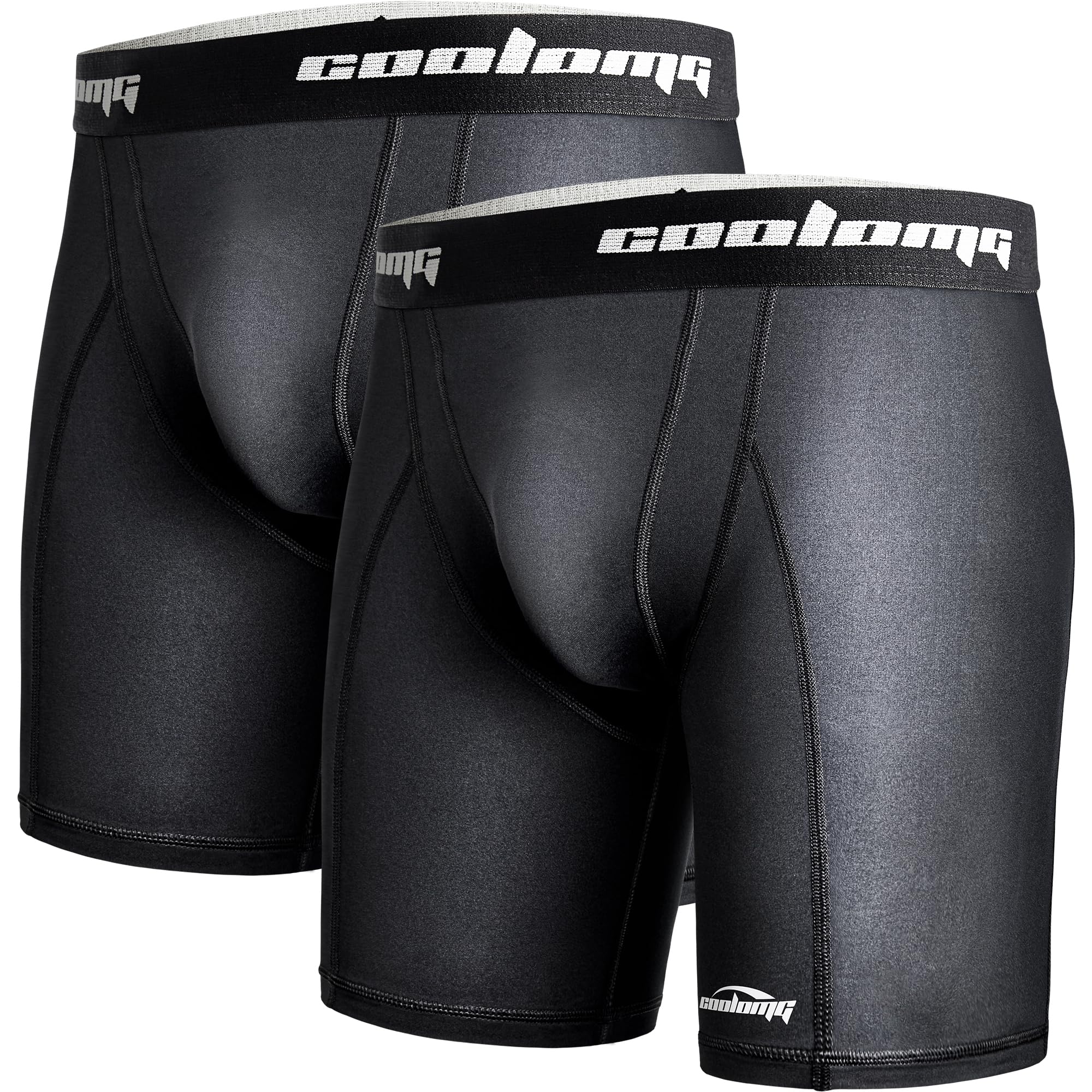 Photo 1 of COOLOMG Youth Boys Baseball Shorts with Cup Pocket, NO Cup Compression Underwear for Football Lacrosse MMA
