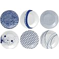 Royal Doulton Pacific Dinner Plates – Set Of 6, Mixed Patterns, Blue & White, 11.4 Inch - View #11