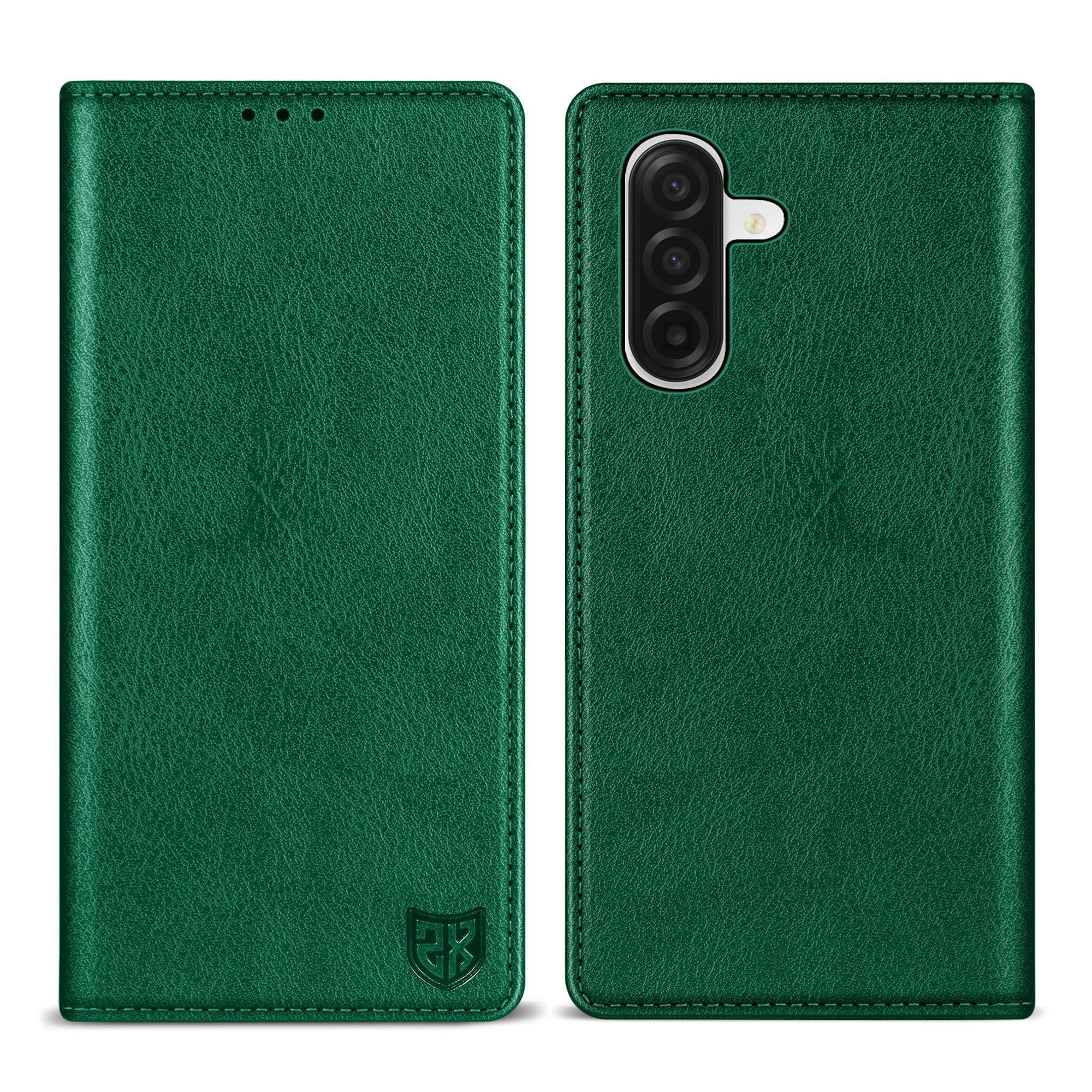 ZZXX for Samsung Galaxy A17 5G Wallet Case with [RFID Blocking] Card Slot Stand Strong Magnetic PU Leather Flip Fold Protective Phone Case for Samsung Galaxy A17 Case Wallet(Green-6.7 inch)