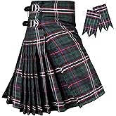 Kilt for Men - 16oz Traditional Scottish Tartan, 5 Yards Premium Acrylic Wool Kilts