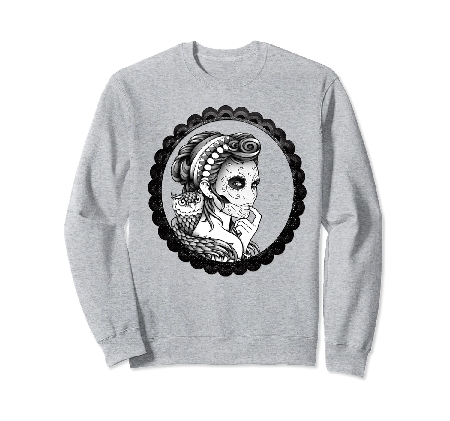 Katrina female Sexy skull Halloween Sweatshirt costume- TPT