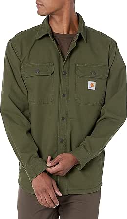 carhartt rugged flex relaxed fit canvas fleece lined camo
