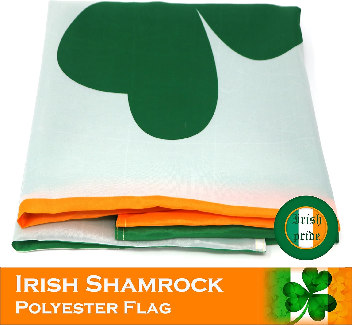 G128 Irish Flag (Shamrock), Ireland Shamrock, 3x5 ' - Image 3