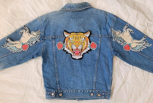jean jacket with tiger on back