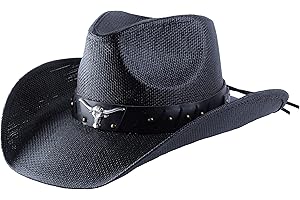 Western Outback Cowboy Hat Men's Women's Style Straw Felt Canvas