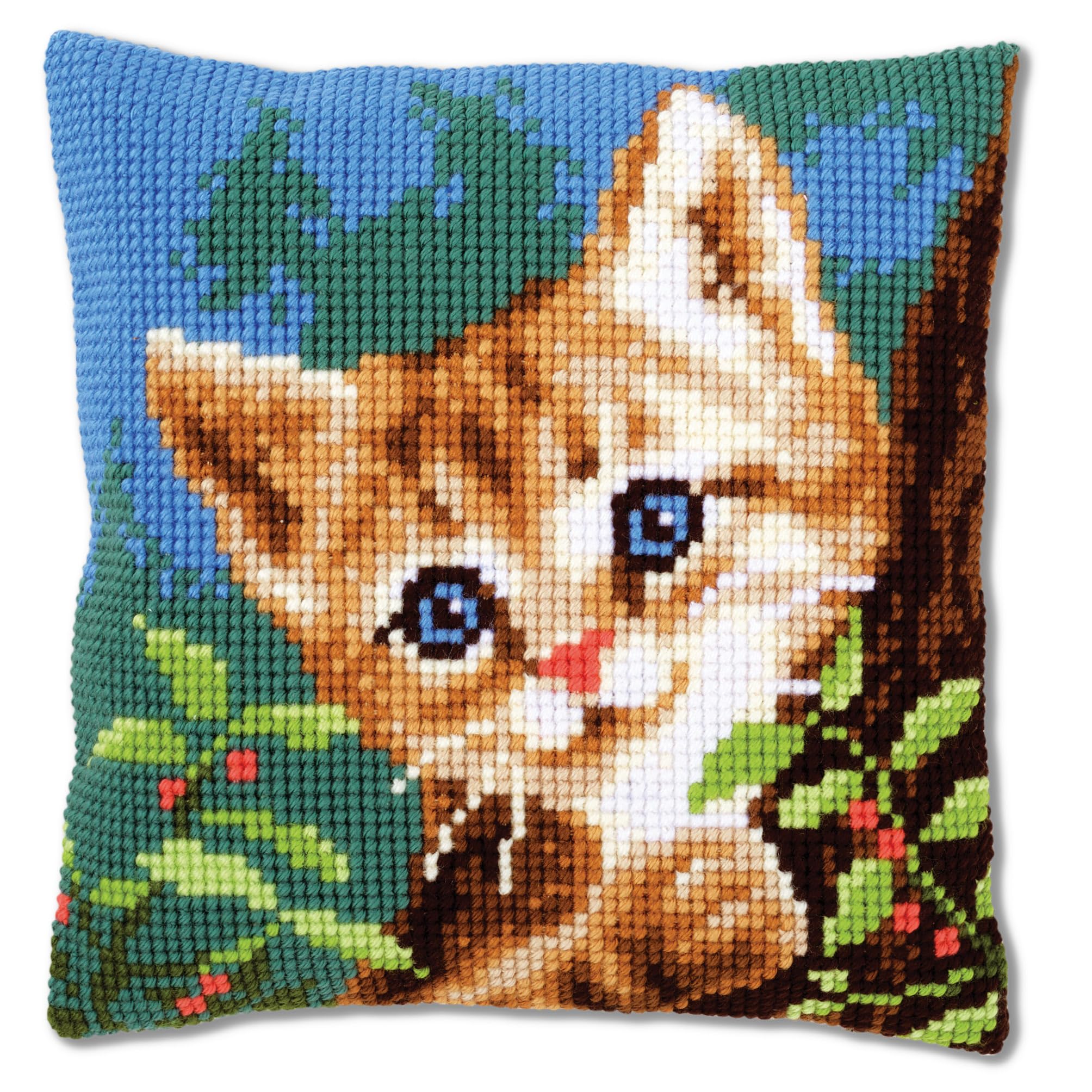 Vervaco Cross Stitch Kit: Cushion: Cat on a Tree, COTTON NA, 40 x 40cm