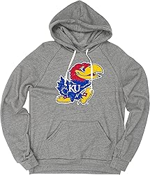Blue 84 Men's Kansas Jayhawks Tri-Blend Hoodie