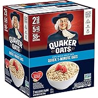 Quaker Quick 1-Minute Oatmeal, Non GMO Project Verified, 2.5 Pound (Pack of 2)