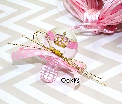 Amazon Com Royal Crown King And Queen Polka Dot Acrylic Pacifier