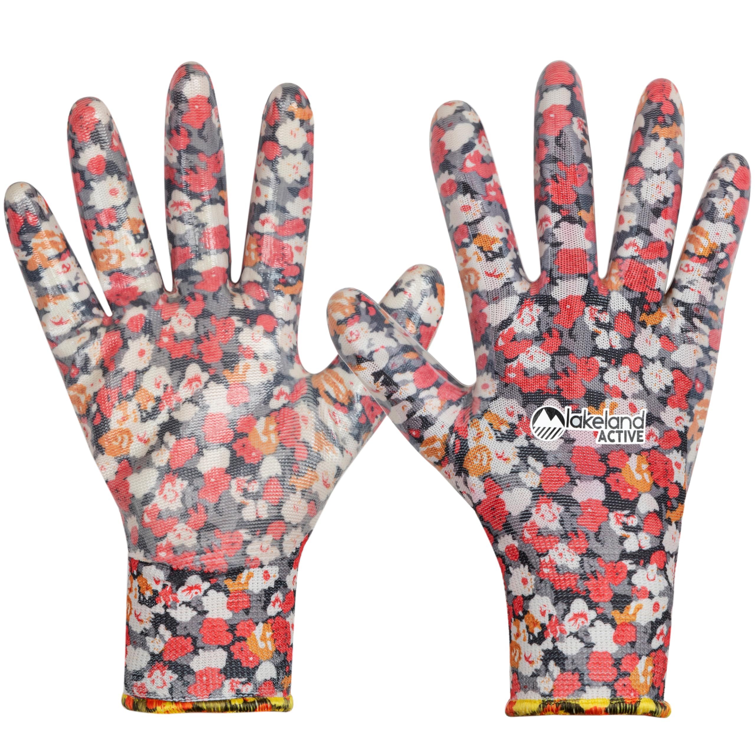 Lakeland Active 1 Pair Orton Weed & Seed Gardening Gloves - Floral Print - Small