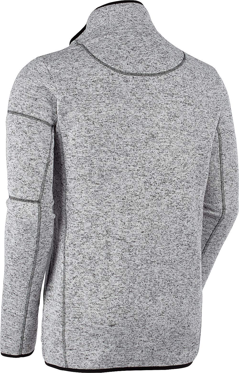 Stubai - Strick Fleecejacke Herren/Strickjacke mit Fleece Innenseite für Outdooraktivität, Strick Fleece Jacke mit Stehkragen und Reißverschluss ,Grau-mele,L 3